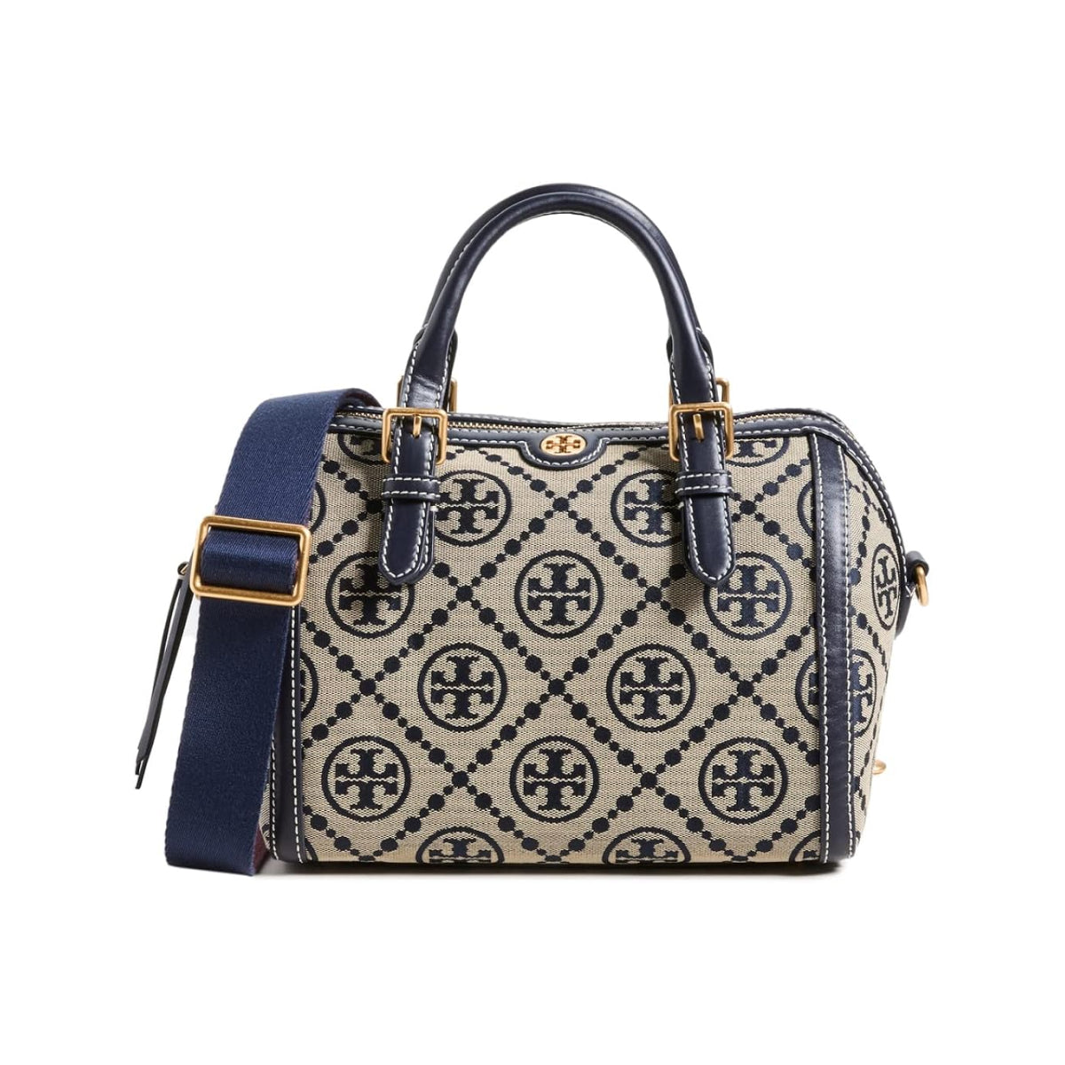 Tory Burch T Monogram Jacquard Barrel Bag