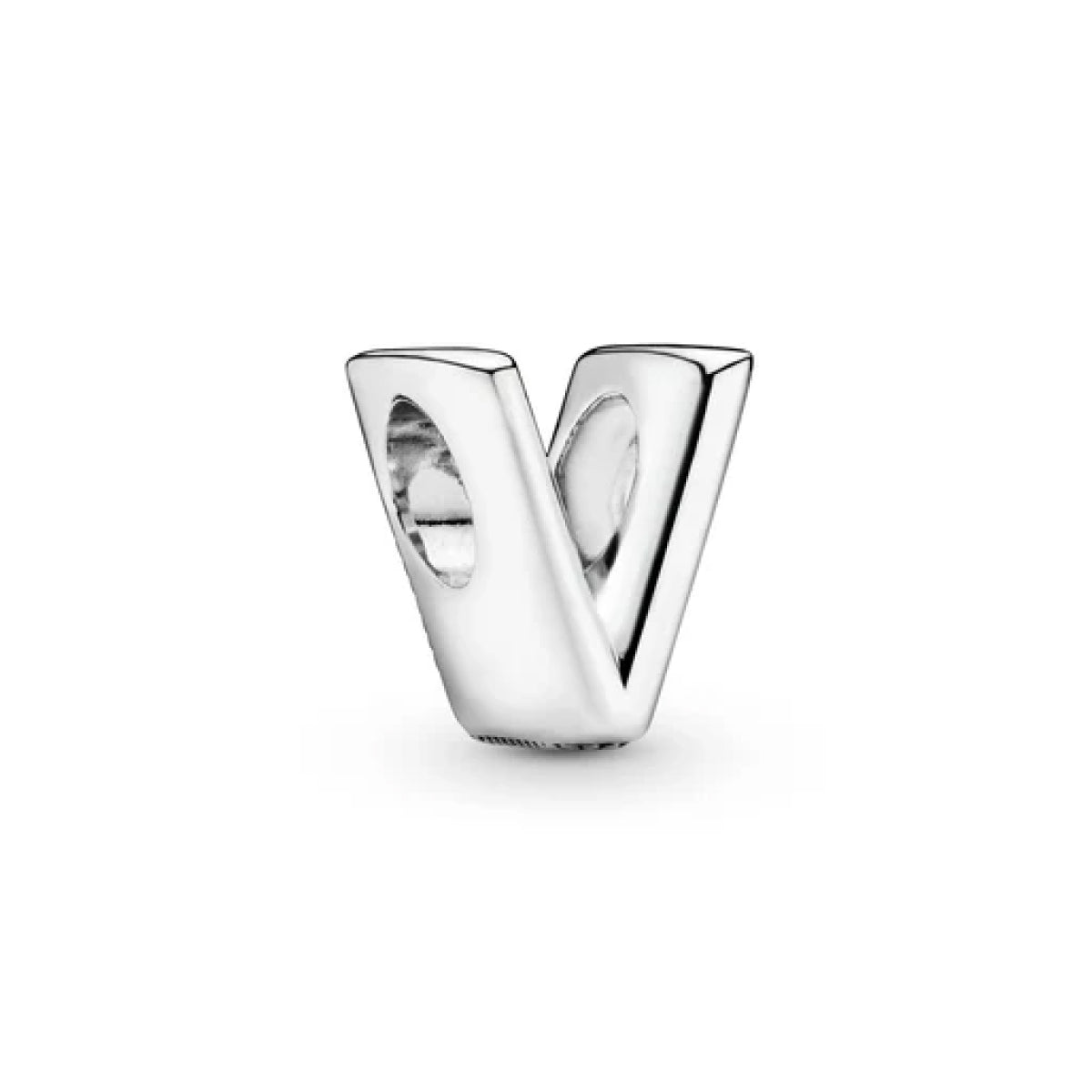 Pandora Moments Letter V silver charm