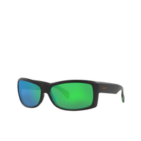 Maui Jim Regular - High Bridge Fit Matte Black Green® Mirror Polarized