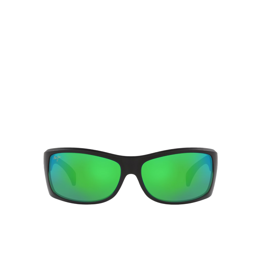 Maui Jim Regular - High Bridge Fit Matte Black Green® Mirror Polarized