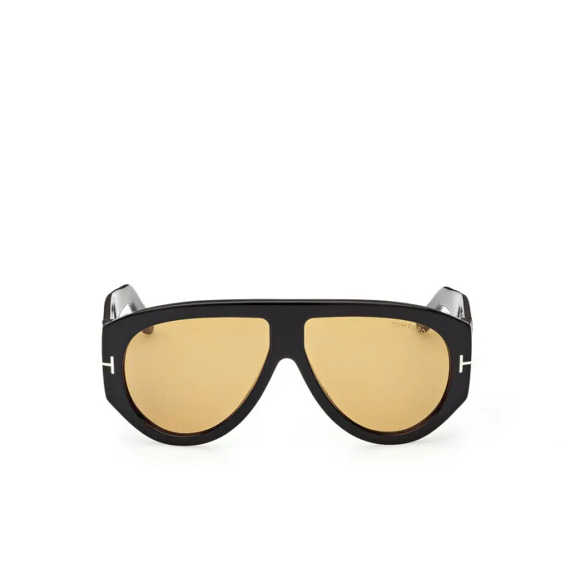 Tom Ford Bronson Sunglasses FT 1044 Black Shiny/Brown