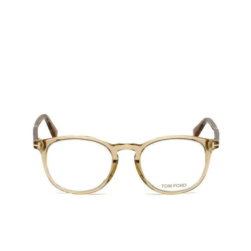 Tom Ford Rose Gold "T" Logo Glasses FT 5401 Shiny Light Brown/Clear