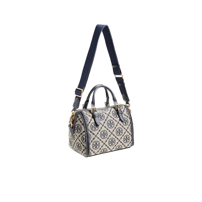 Tory Burch T Monogram Jacquard Barrel Bag Navy